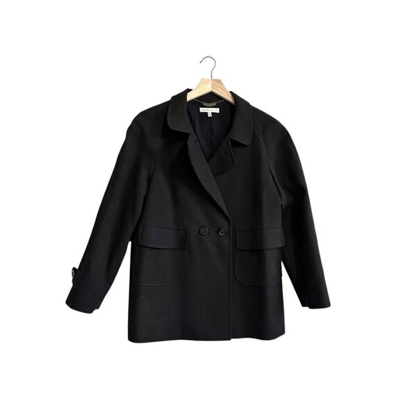 See by Chloe Black Cotton‎ Pea Coat/Jacket, Size US10/Italy 46 - Picture 1 of 16